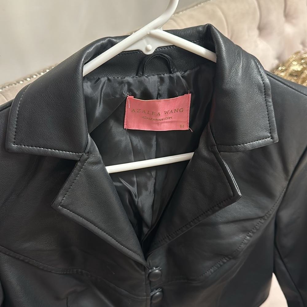 Azalea Wang Leather Button Down Shirt Jacket - image 2